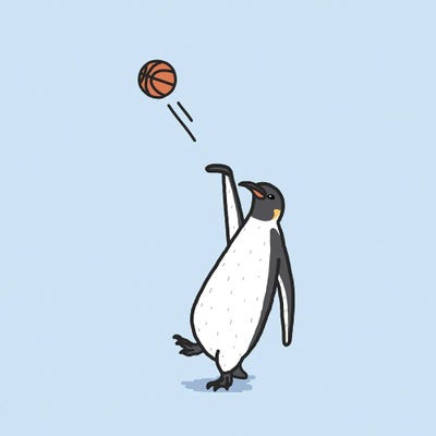 Balling Penguin by Elad Shagrir canvas print