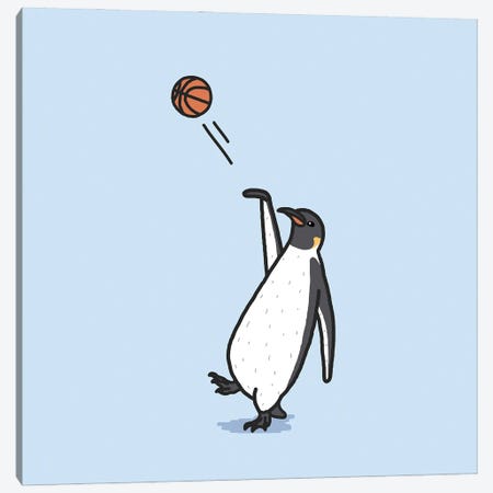 Balling Penguin Canvas Print #SGR35} by Elad Shagrir Canvas Wall Art