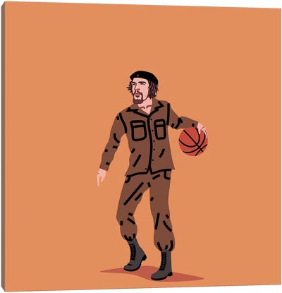 Balling Che Canvas Art Print - Basketball Art