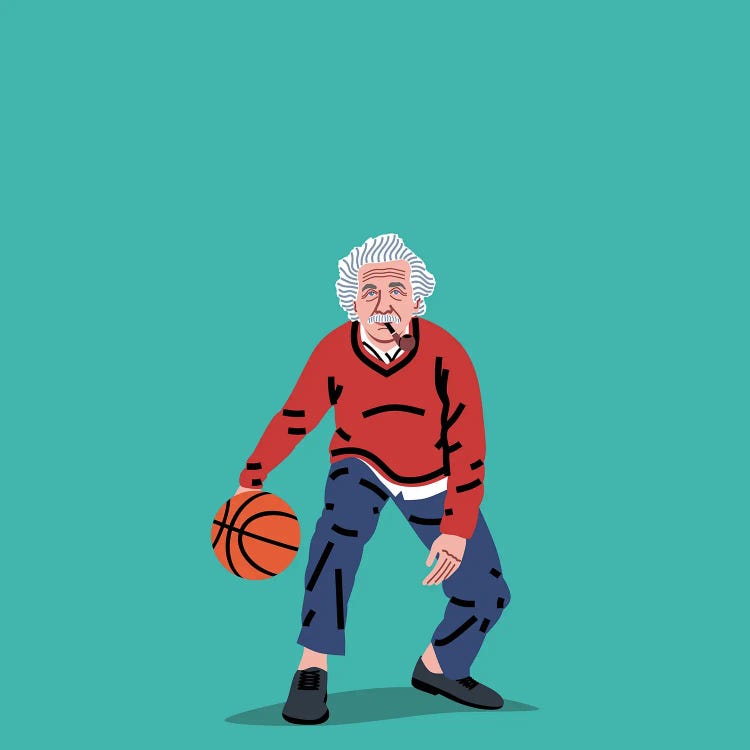 Balling Einstein by Elad Shagrir wall art