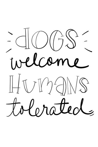 Dogs Welcome by SD Graphics Studio canvas print