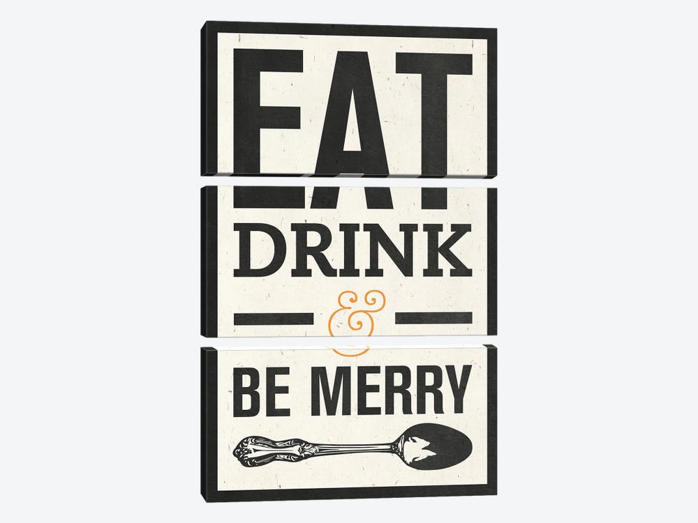 Eat Drink by SD Graphics Studio 3-piece Canvas Art