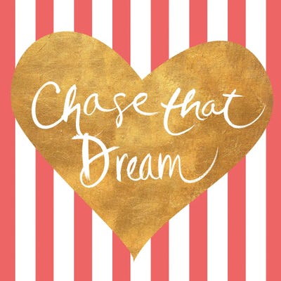 Heart on Stripes II by SD Graphics Studio framed canvas print