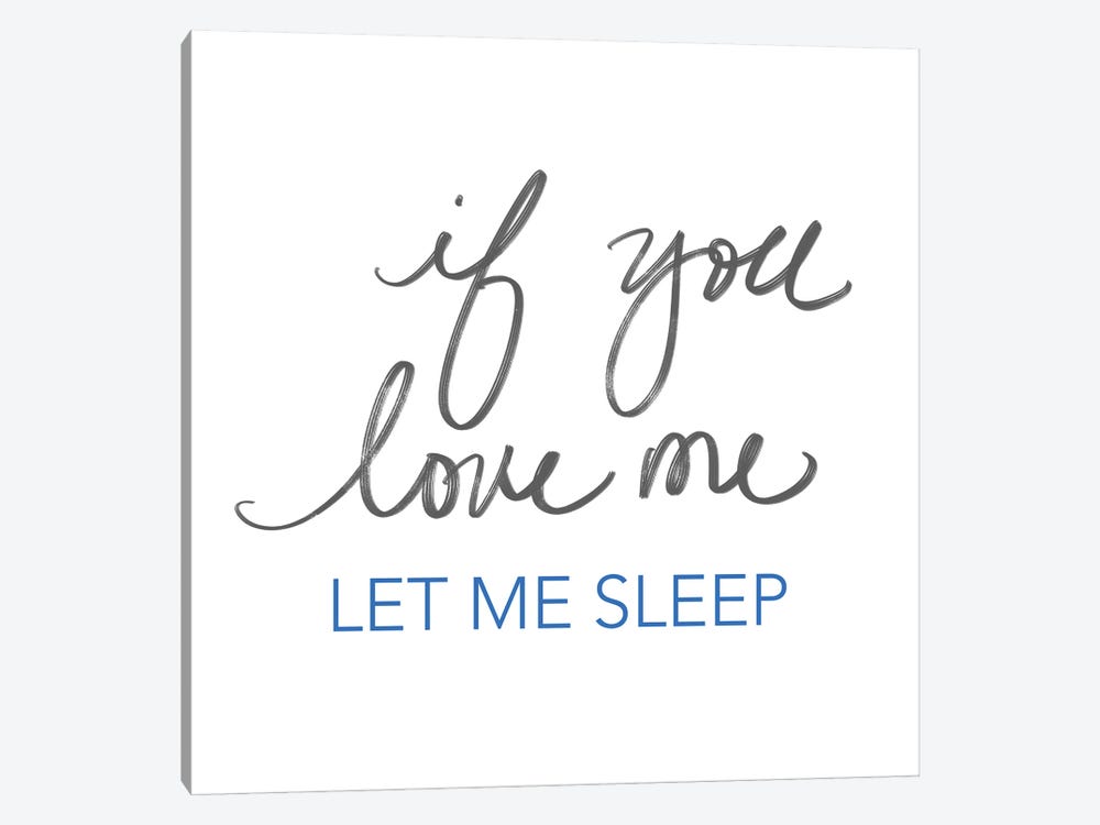 If You Love Me, Let Me Sleep by SD Graphics Studio 1-piece Canvas Art Print