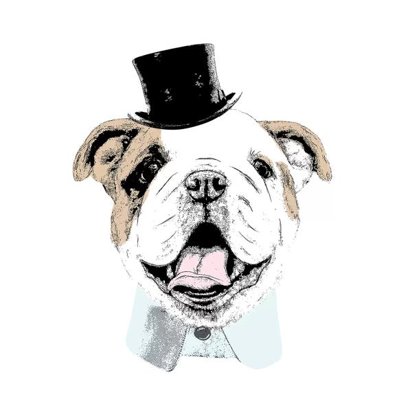 Bulldogs: Top Hat Dog by SD Graphics Studio