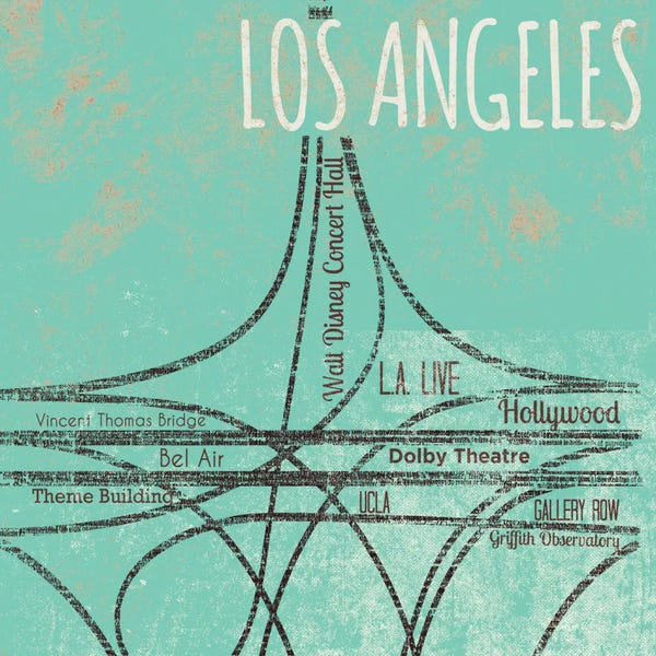 Los Angeles Maps: LA Roads by SD Graphics Studio