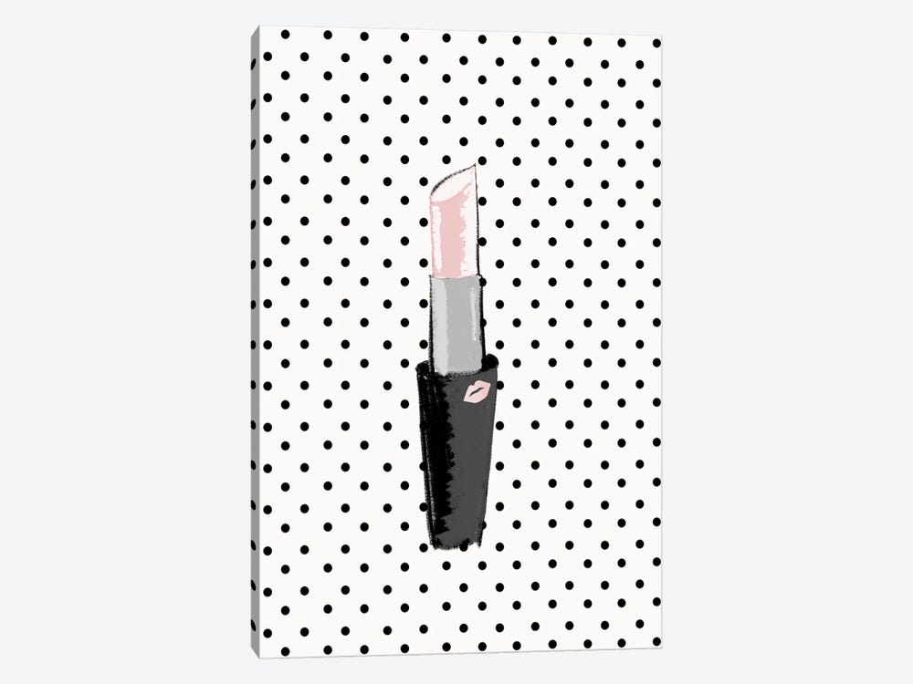 Lipstick on Polka Dots by SD Graphics Studio 1-piece Canvas Artwork