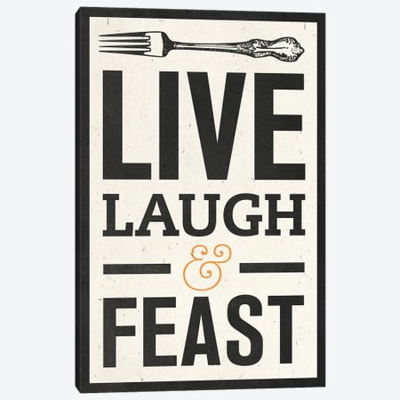 Live Laugh Canvas Print #SGS113} by SD Graphics Studio Art Print