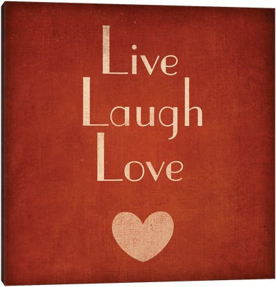 Live Laugh Love Canvas Art Print - Sd Graphics Studio