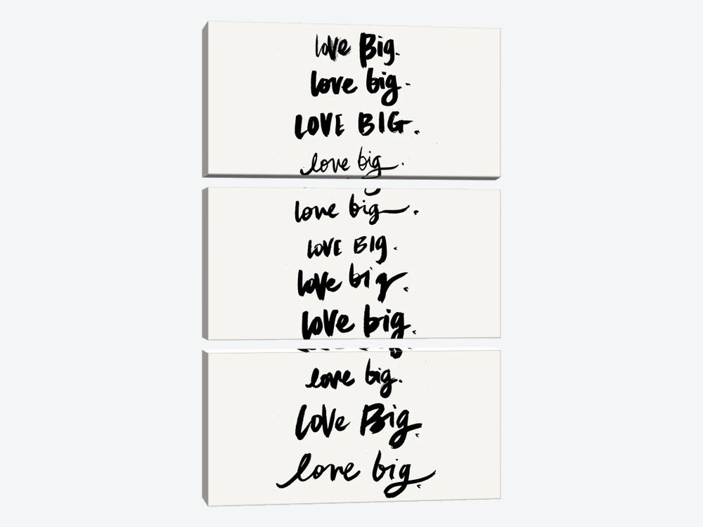 Love Big, Love Big by SD Graphics Studio 3-piece Canvas Art Print