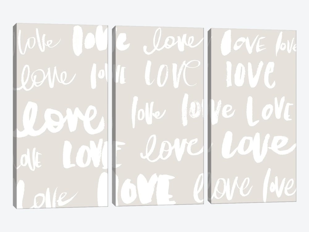 Love, Love, Love by SD Graphics Studio 3-piece Art Print