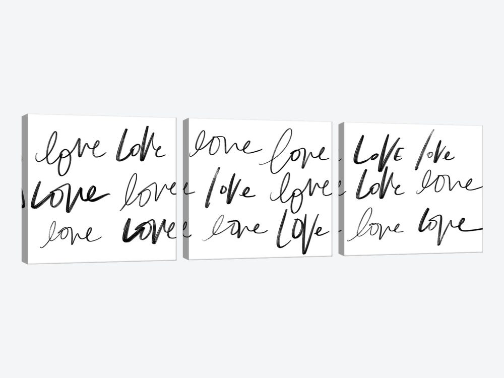 Love, Love, Love by SD Graphics Studio 3-piece Canvas Art Print