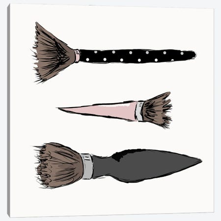 Makeup Brushes Canvas Print #SGS122} by SD Graphics Studio Canvas Artwork