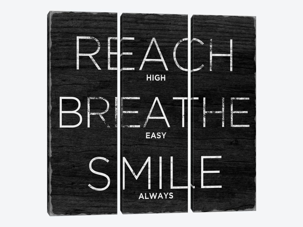Reach, Breathe, Smile by SD Graphics Studio 3-piece Canvas Wall Art