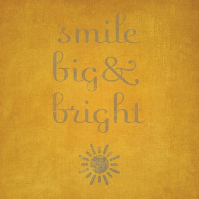 Smile Big & Bright by SD Graphics Studio framed canvas print