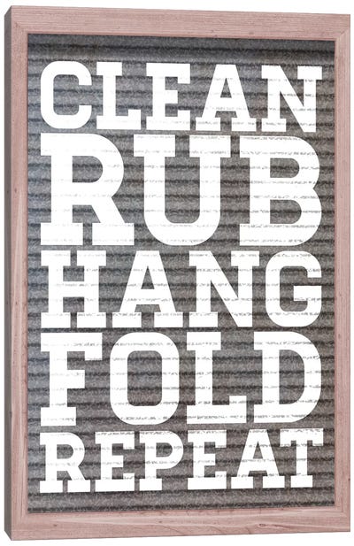 Clean And Repeat Canvas Art Print - Sd Graphics Studio
