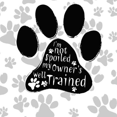 B&W Dog Paw II by SD Graphics Studio canvas print