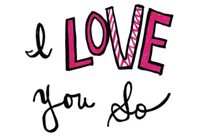 I Love You So by SD Graphics Studio canvas print