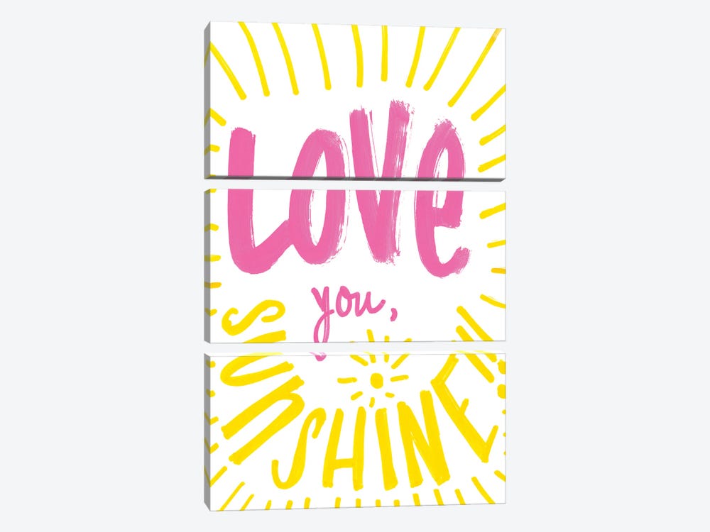 Love You Sunshine by SD Graphics Studio 3-piece Canvas Print