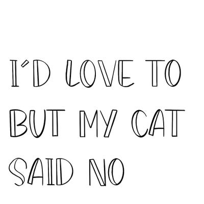 My Cat Said No by SD Graphics Studio canvas print