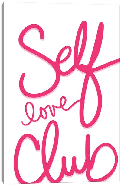 Self Love Club Canvas Art Print - Anti-Valentine's Day