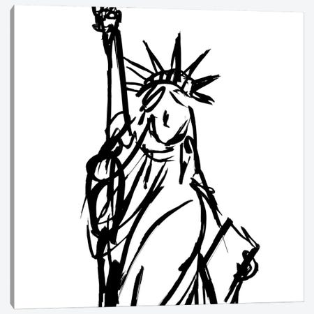 Statue Of Liberty Canvas Print #SGS162} by SD Graphics Studio Canvas Artwork