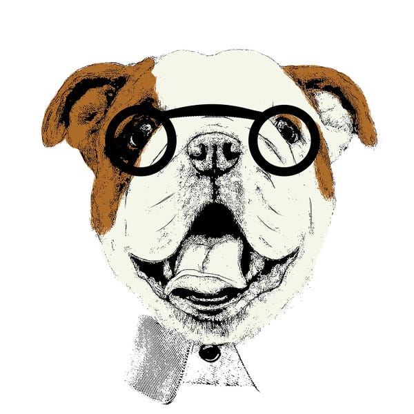 Pit Bulls: Studious Pup by SD Graphics Studio