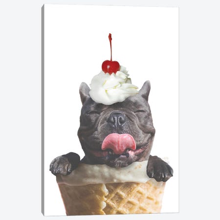 Ice Cream Dog Canvas Print #SGS176} by SD Graphics Studio Canvas Wall Art