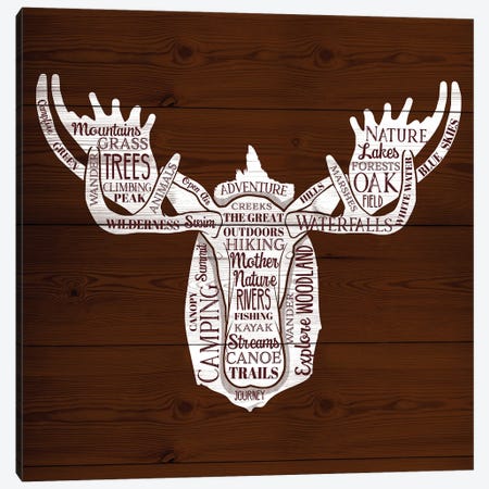 Moose Of Nature Canvas Print #SGS177} by SD Graphics Studio Canvas Artwork