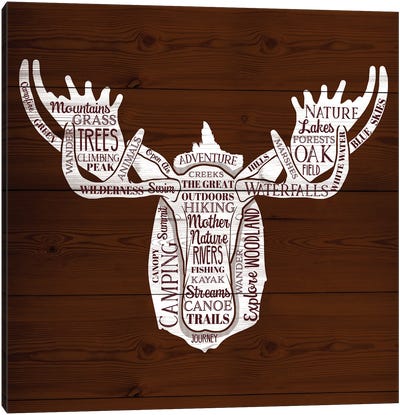 Moose Of Nature Canvas Art Print - Sd Graphics Studio