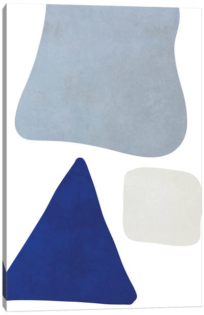Simple Blue Shapes I Canvas Art Print - Sd Graphics Studio