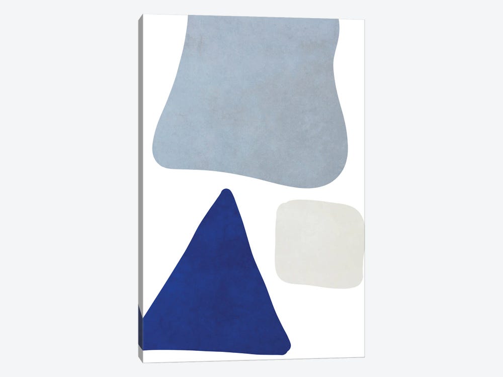 Simple Blue Shapes I by SD Graphics Studio 1-piece Canvas Print
