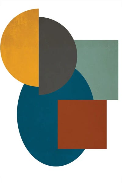 Simple Shapes On White II by SD Graphics Studio canvas print