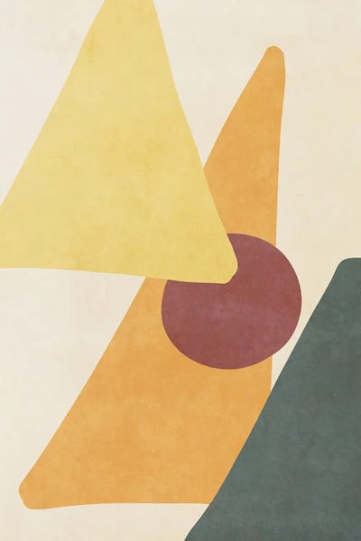 Simple Yellow Shapes by SD Graphics Studio canvas print