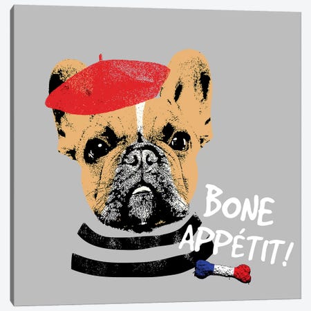 Bone Appetit Canvas Print #SGS1} by SD Graphics Studio Art Print