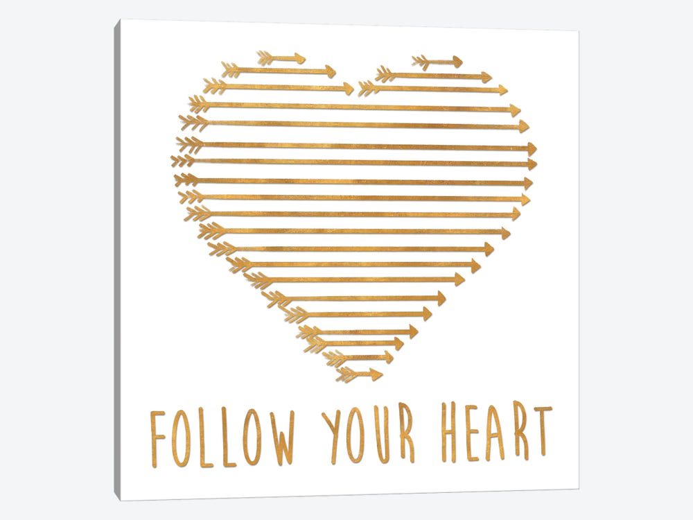 Follow Your Heart by SD Graphics Studio 1-piece Canvas Art Print