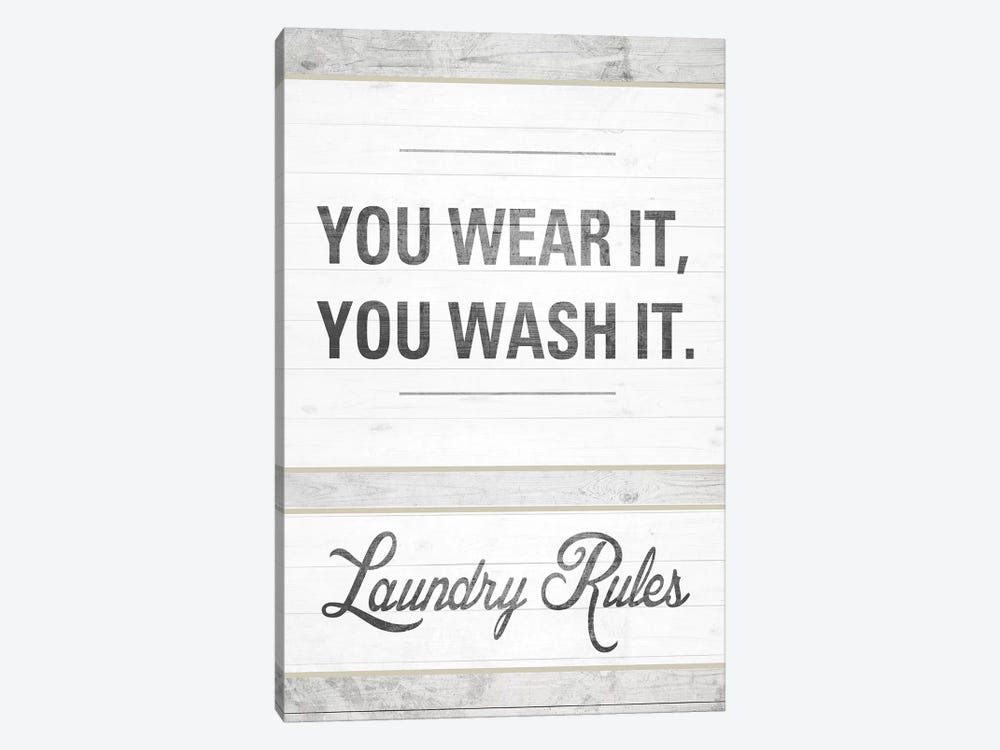 Laundry Rules by SD Graphics Studio 1-piece Canvas Wall Art