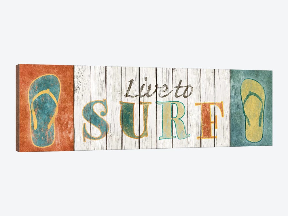 Live To Surf by SD Graphics Studio 1-piece Canvas Art Print