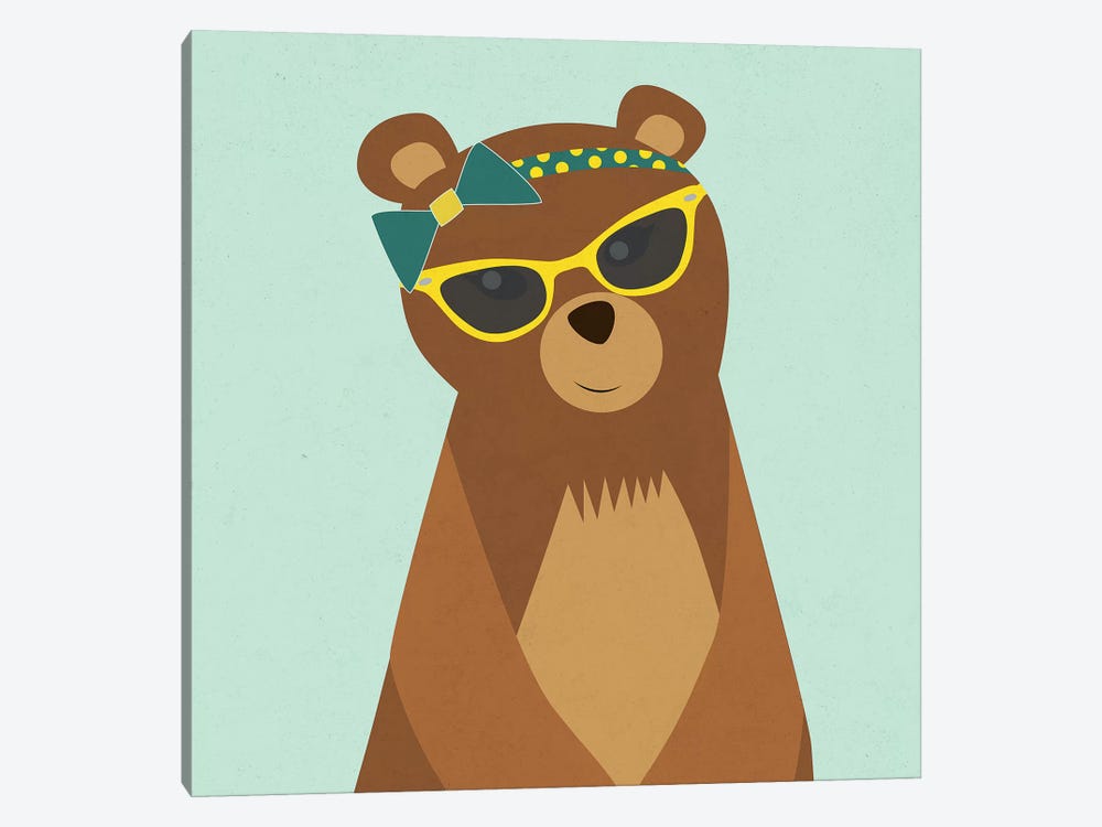 Hipster Bear I by SD Graphics Studio 1-piece Art Print