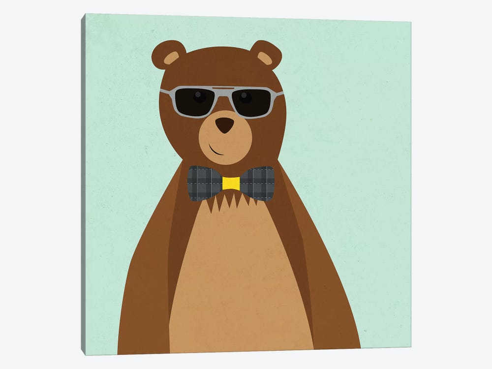 Hipster Bear II by SD Graphics Studio 1-piece Canvas Artwork