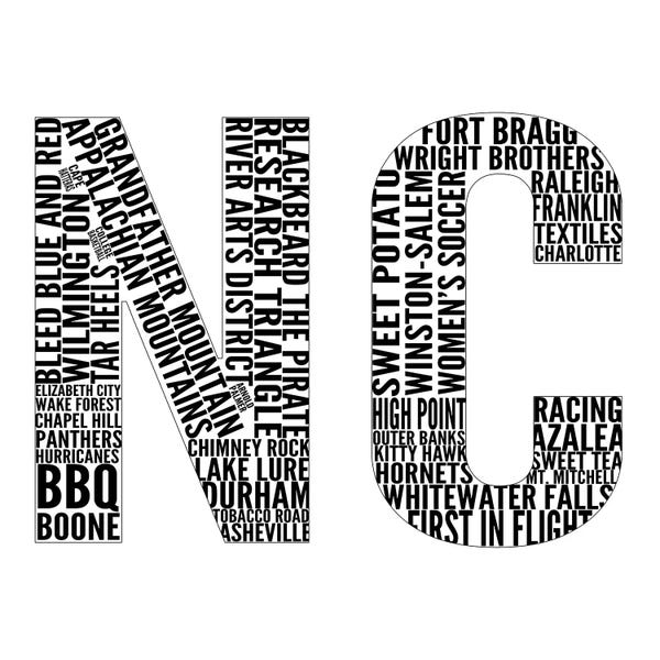 North Carolina: NC Type by SD Graphics Studio