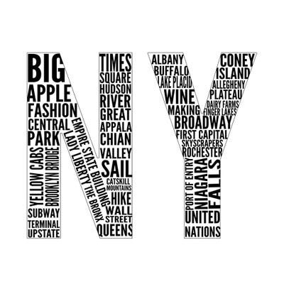 NY Type by SD Graphics Studio acrylic art print