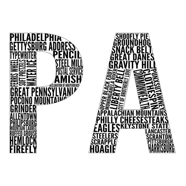 Pennsylvania: PA Type by SD Graphics Studio