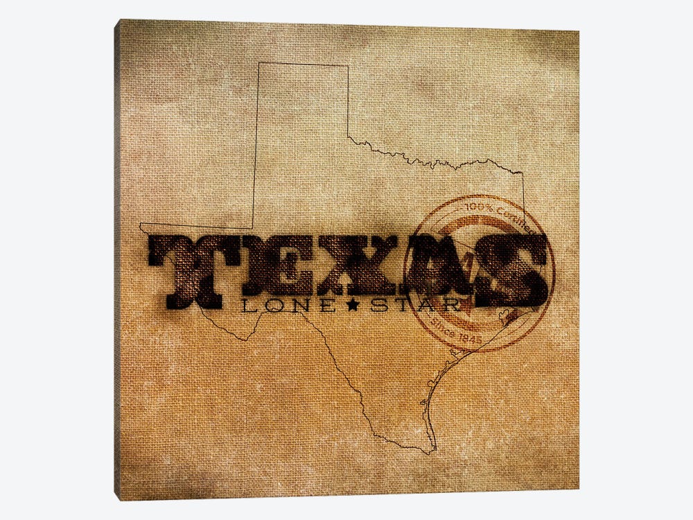 Texas Lone Star by SD Graphics Studio 1-piece Canvas Print