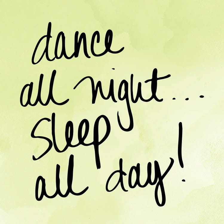 Dance and Sleep by SD Graphics Studio wall art