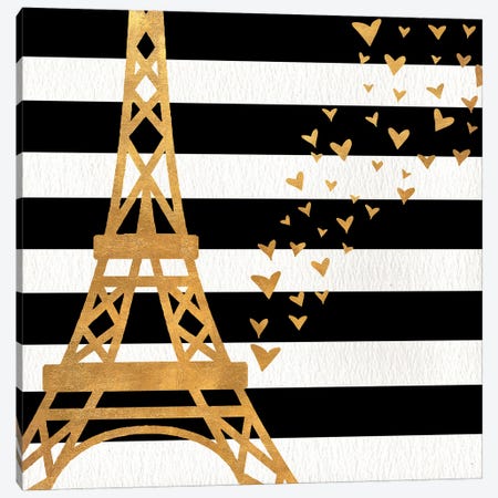 Eiffel Tower Love Canvas Print #SGS70} by Sd Graphics Studio Canvas Wall Art