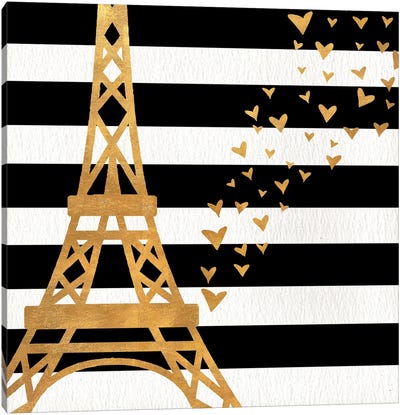 Eiffel Tower Love Canvas Art Print - Sd Graphics Studio