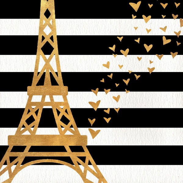 Stripes: Eiffel Tower Love by SD Graphics Studio