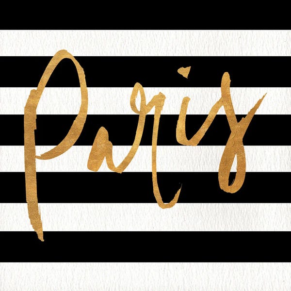 Stripes: Gold Paris Collection I by SD Graphics Studio