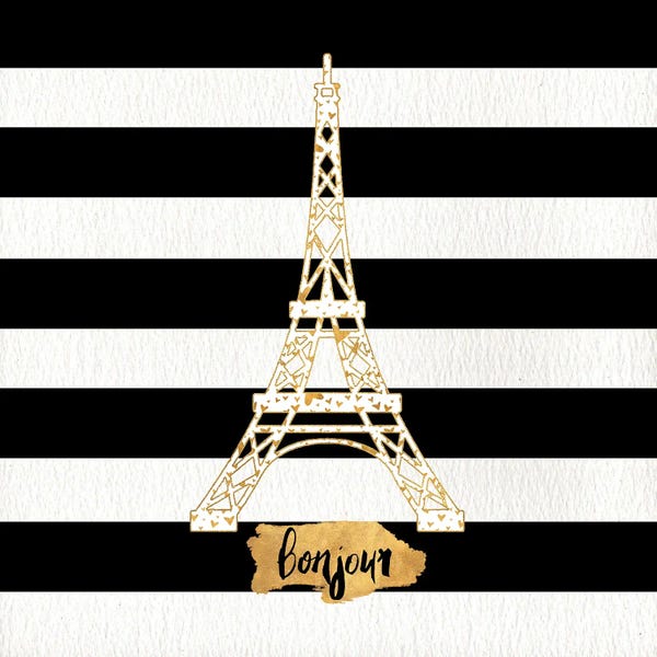 Stripes: Gold Paris Collection II by SD Graphics Studio